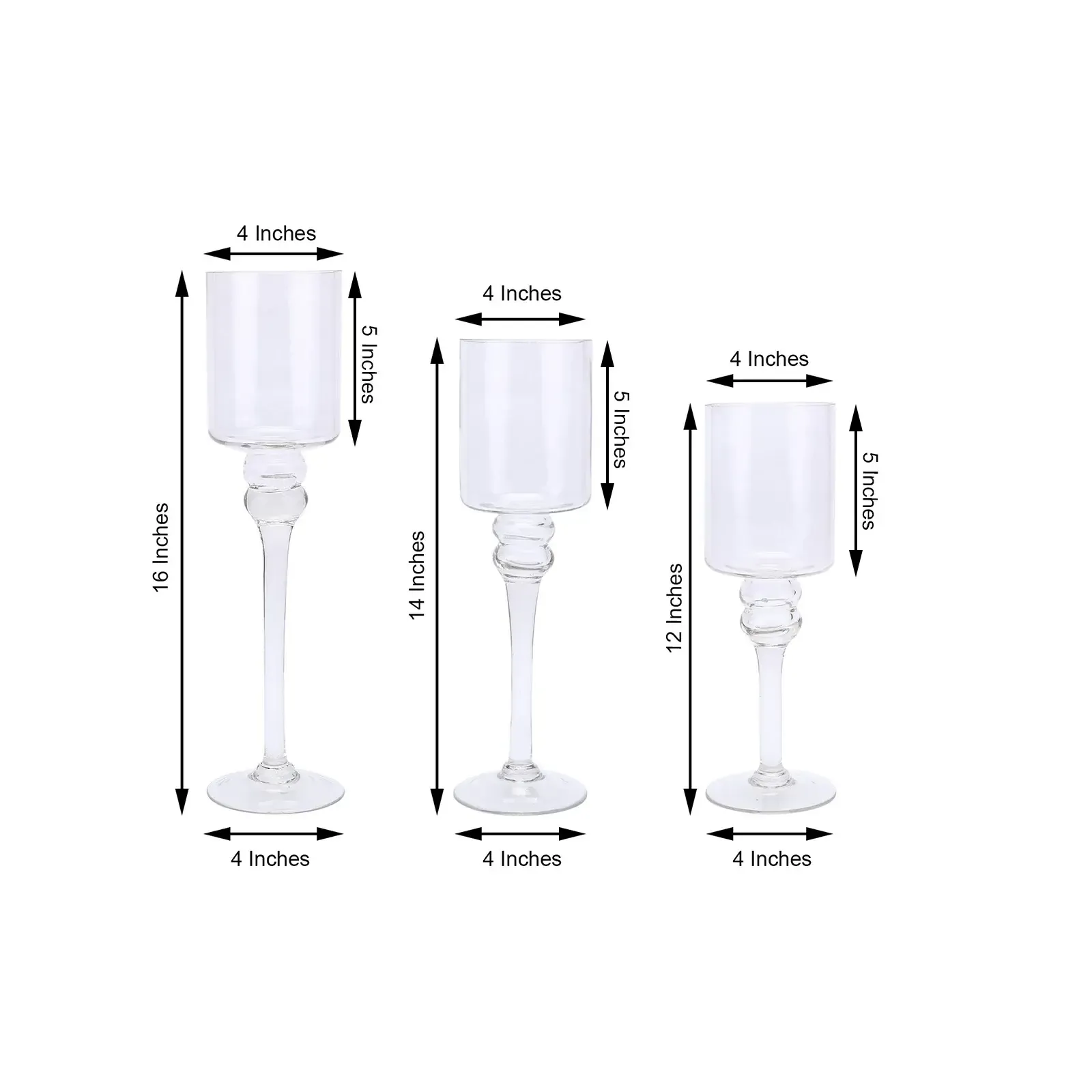 Tealight candle holder set of 3 
