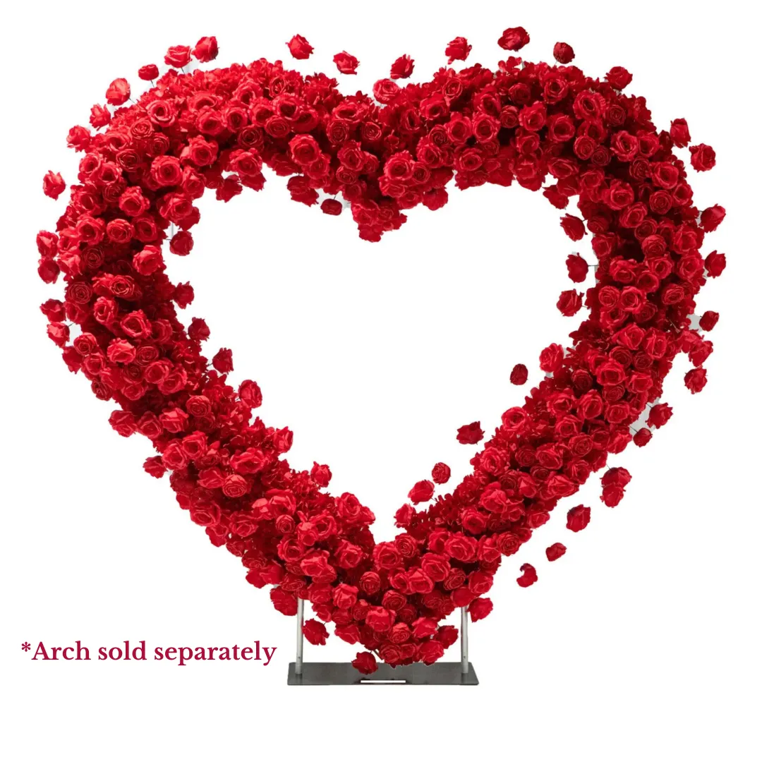 Red floral heart 7ft 