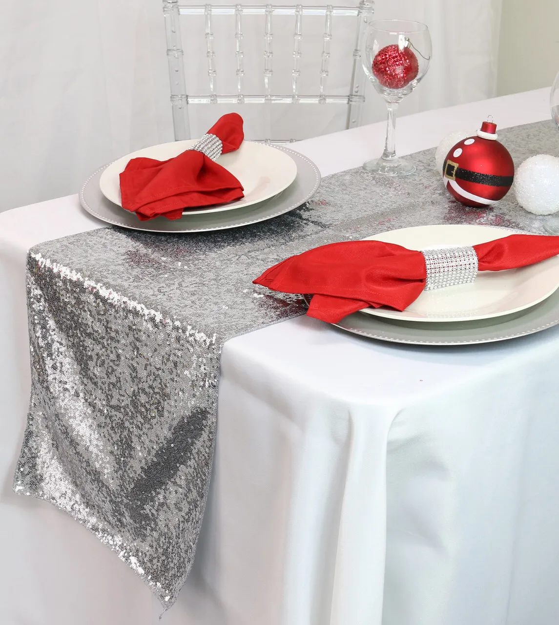 red sequence table runner