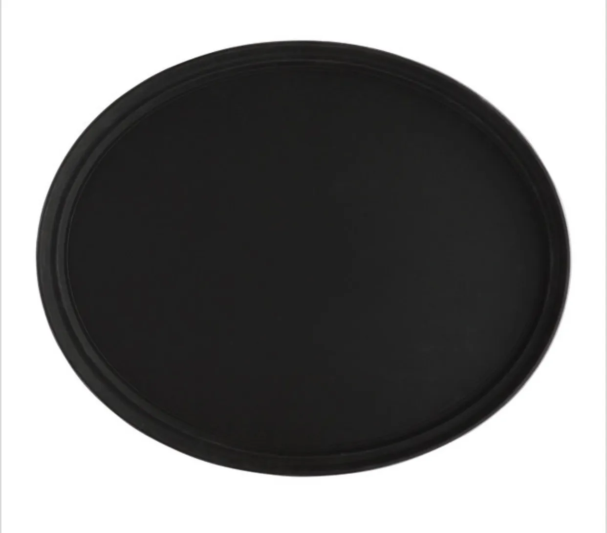 Black Oval Non Skid Serving Tray 