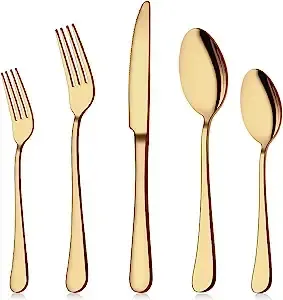 Aisoso Gold Silverware set of 5