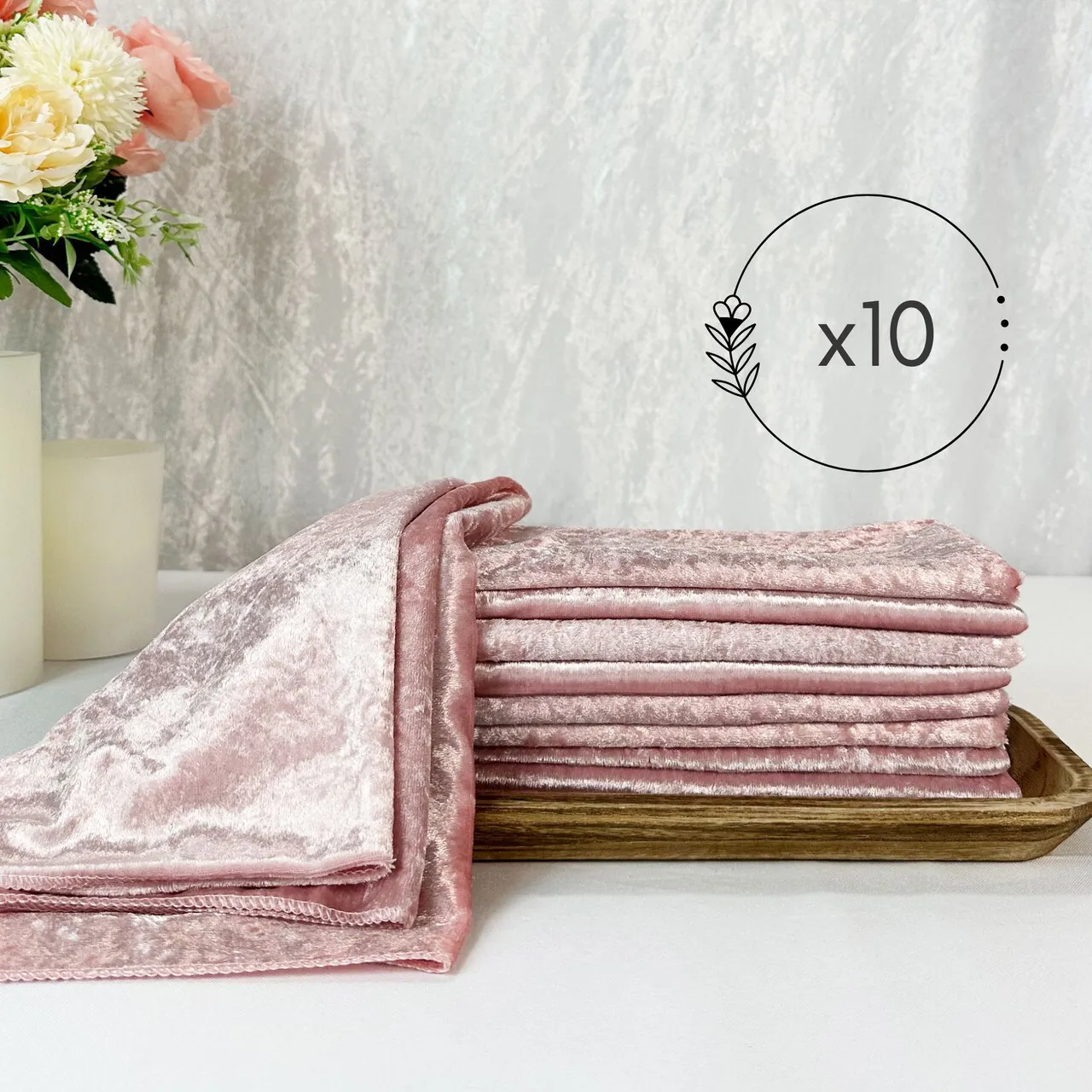 Velvet Napkin- Dusty Rose