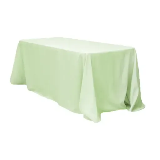 Polyester 90"x156" Rectangular Tablecloth- Sage Green 