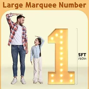 5ft marquee number “1”