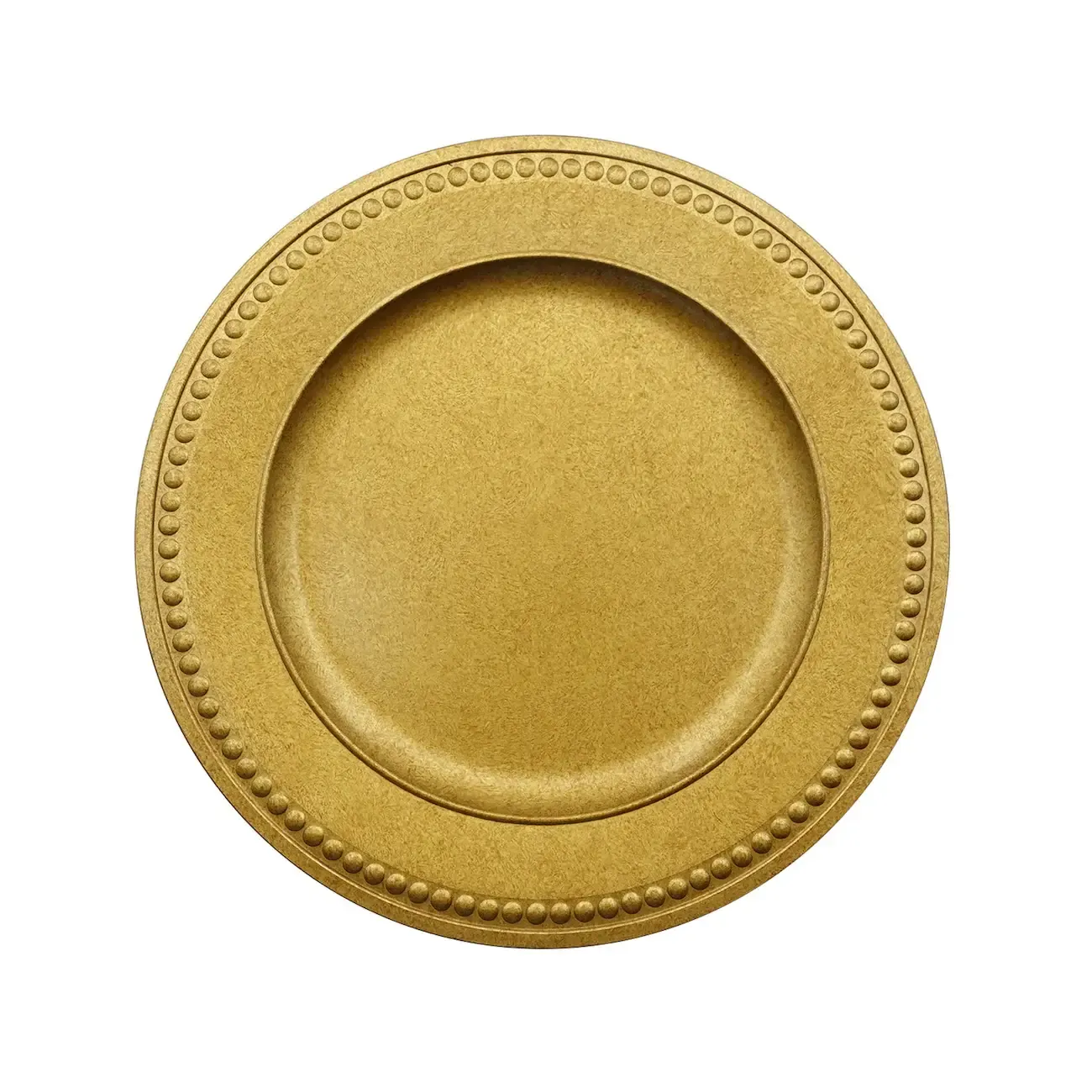 Antique gold beaded charger