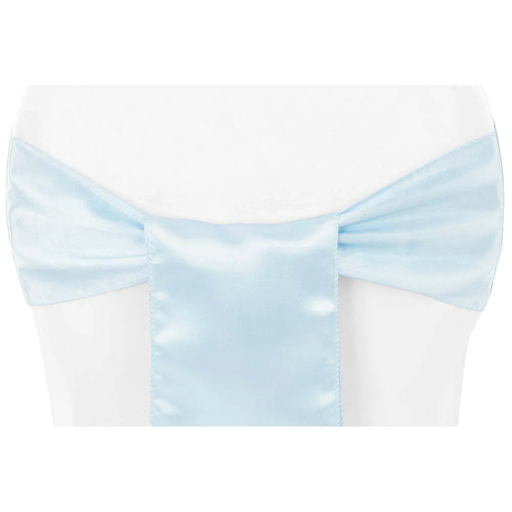 Satin Chair Sash-Pastel Blue