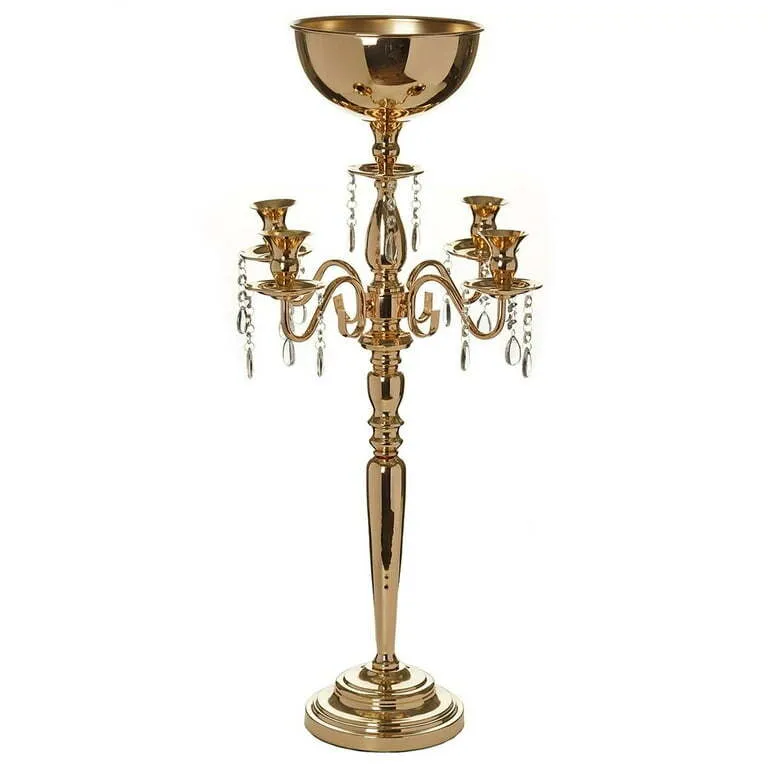 Gold 4 Arm Votive Candelabra  