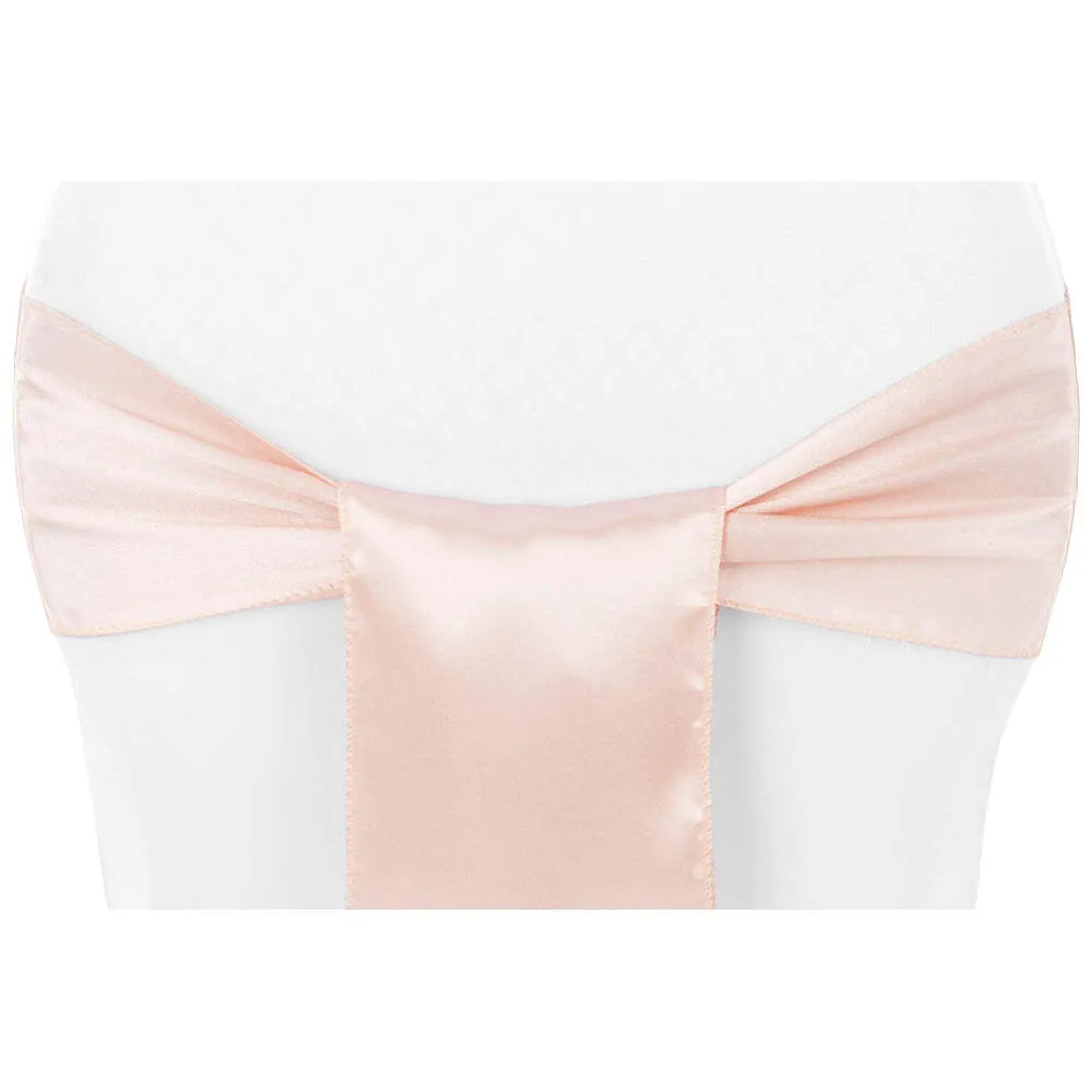 Satin Chair Sash- Rose Gold