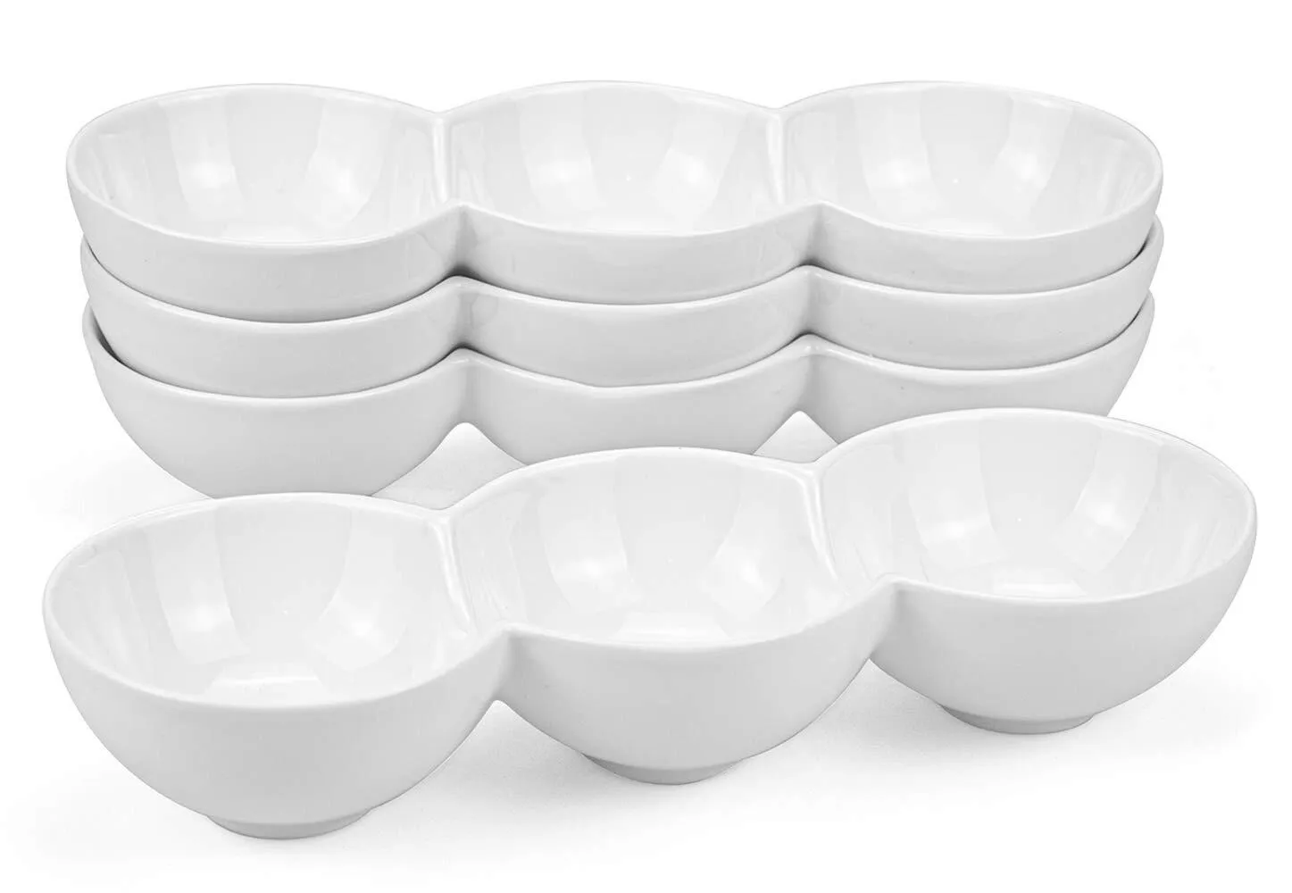 3 compartment serving tray
