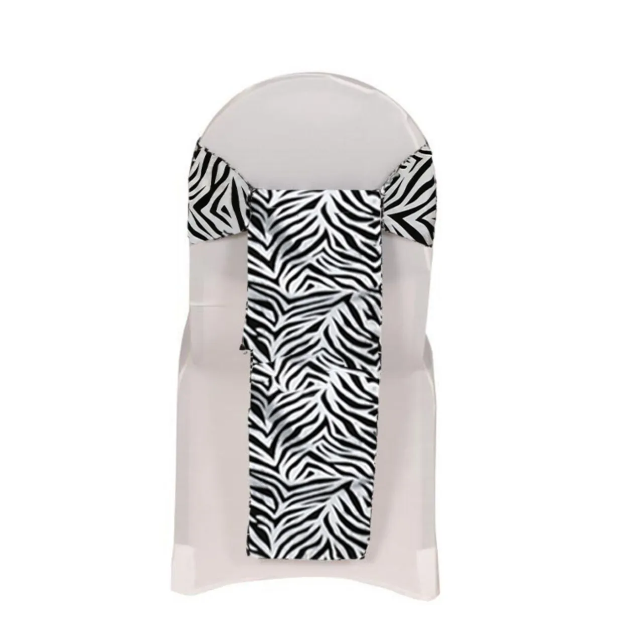 Satin Chair Sash-Zebra