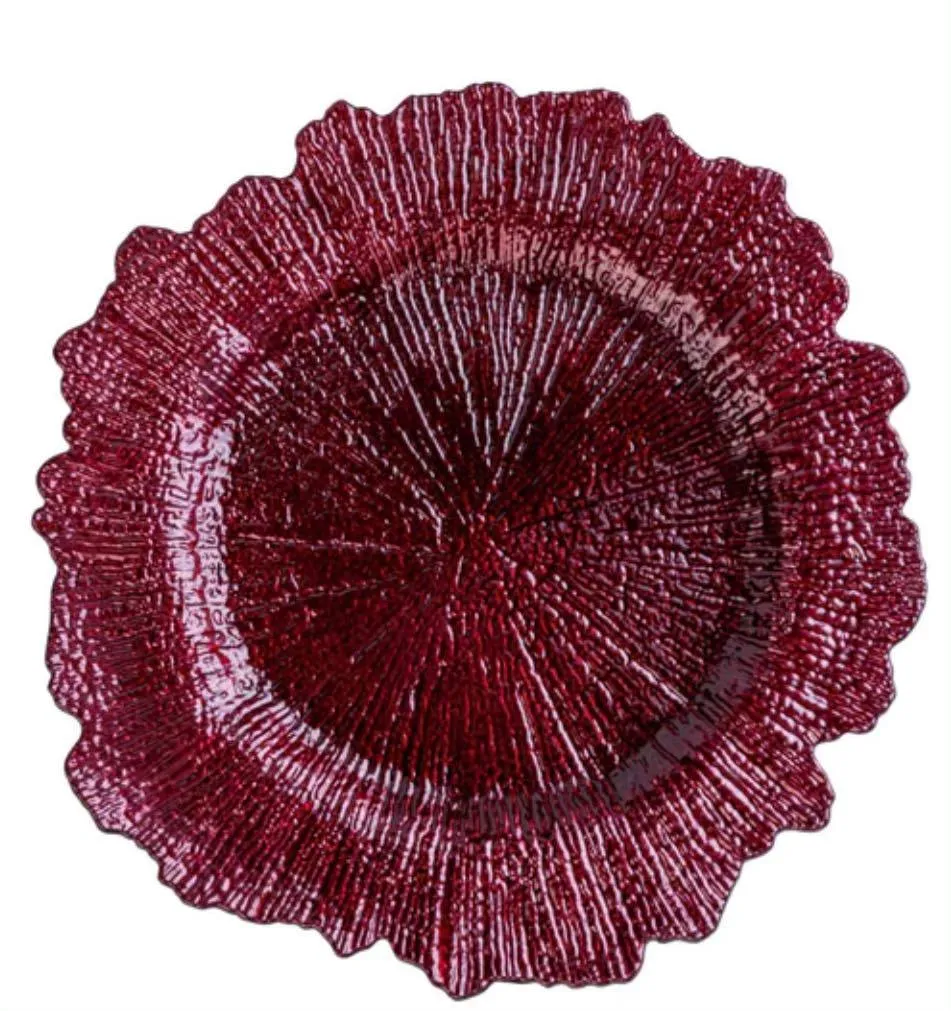 Burgundy Reef Charger Plate