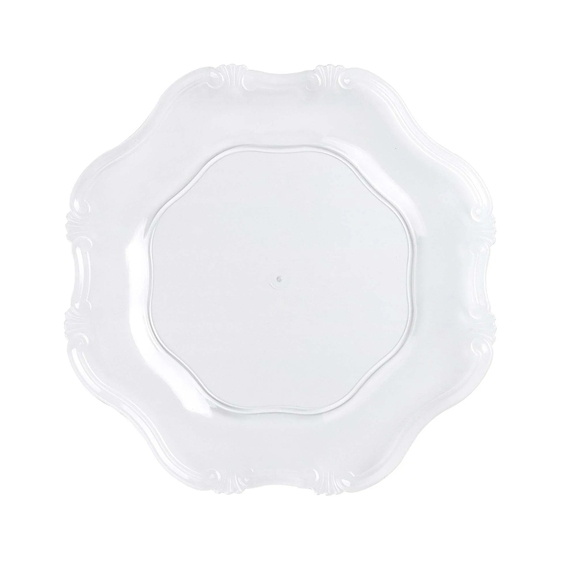 Clear Baroque Charger plate