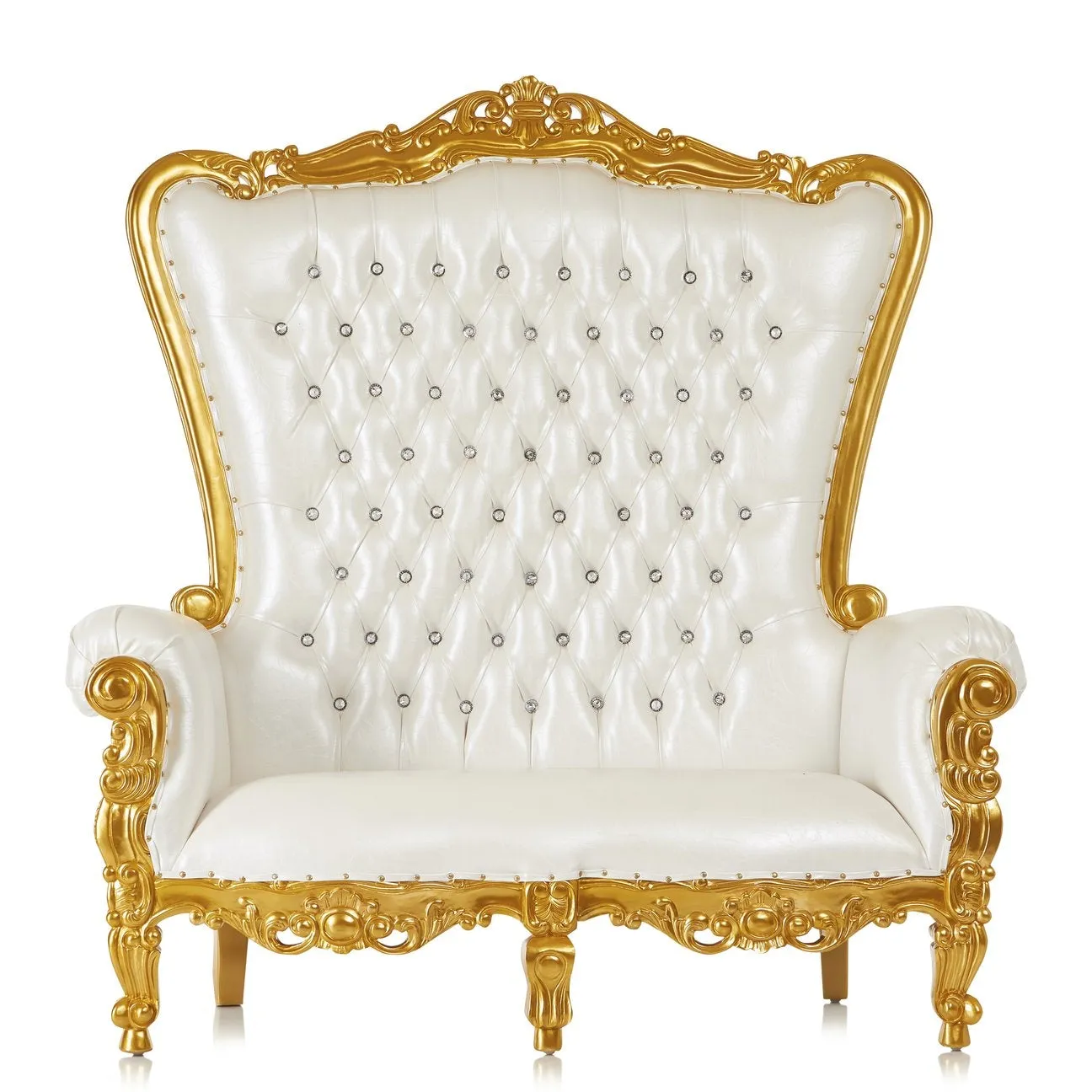 White and Gold Double Throne