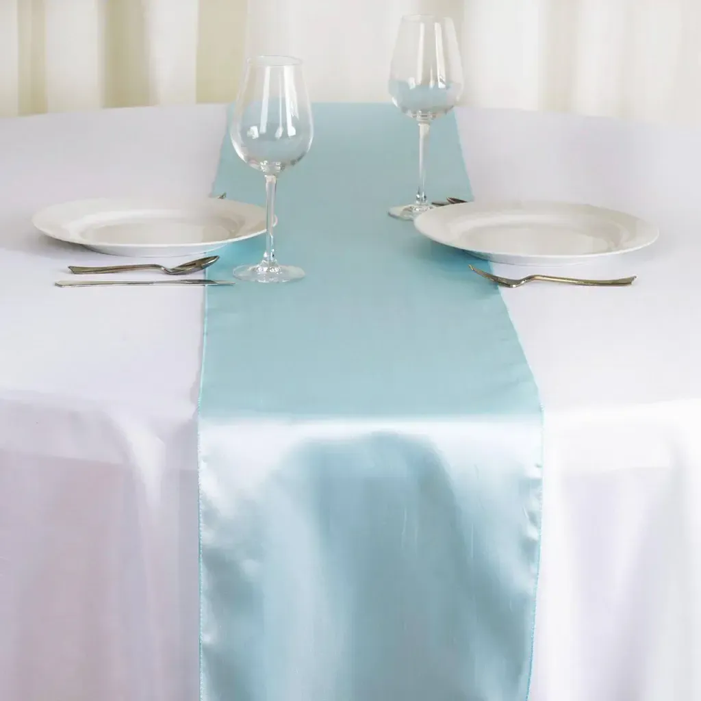 Satin Baby Blue Runner
