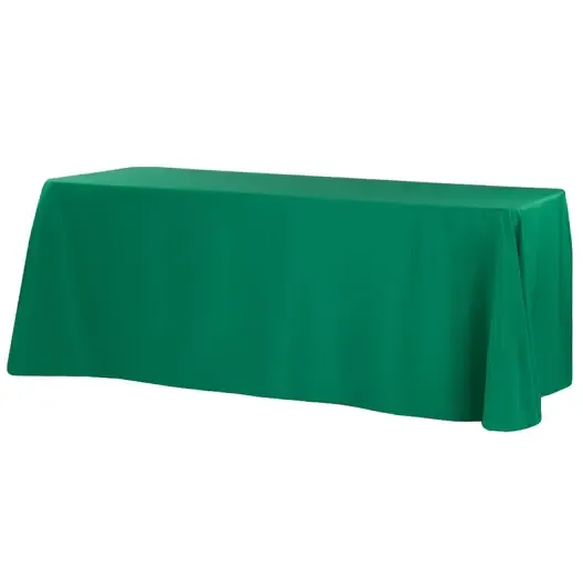 Polyester 90"x132" Rectangular Tablecloth- Emerald Green 