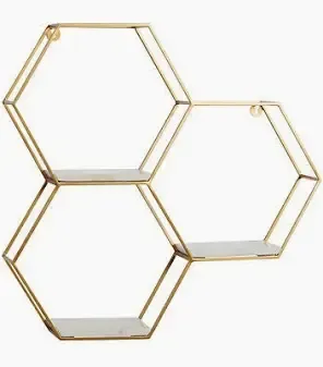 Gold Honeycomb Shelf 