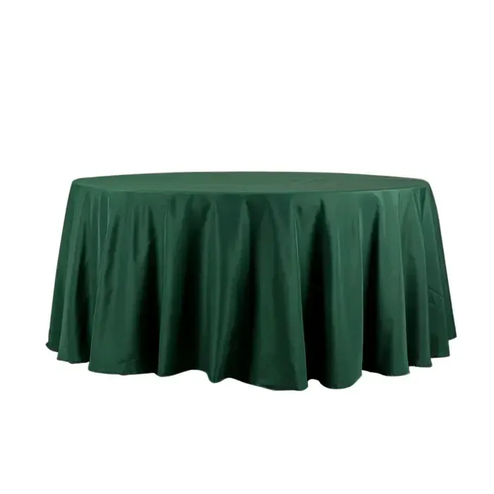 Polyester 120" Round Tablecloth- Hunter Green 