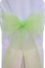 Chiffon Chair Sash- Lime Green