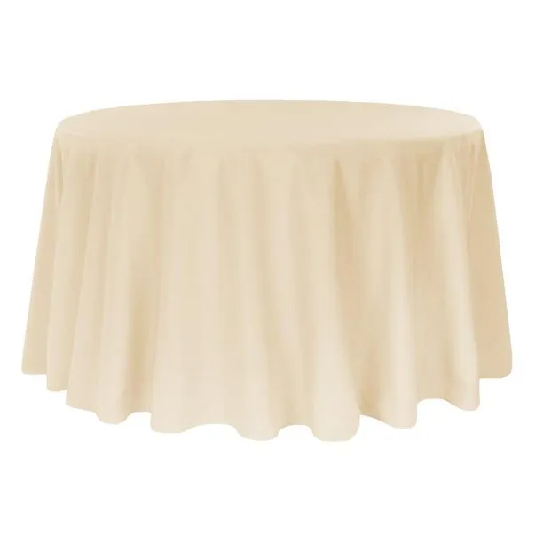 Polyester 120" Round Tablecloth - Nude