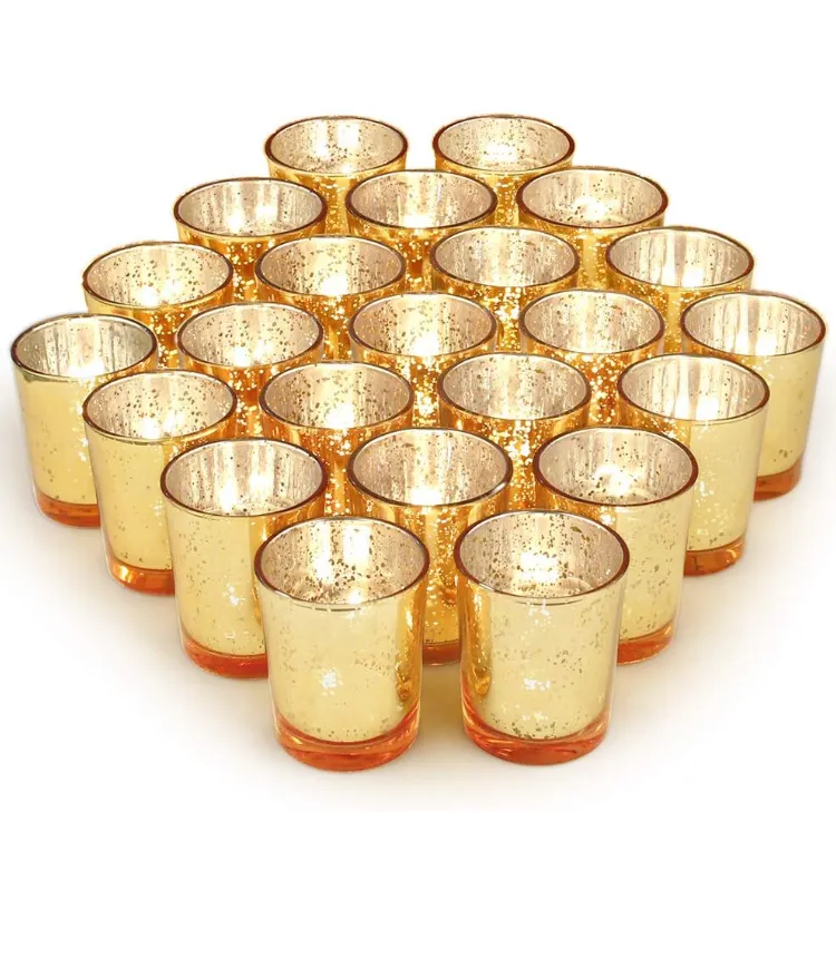 Votive Glass Gold Candleholder
