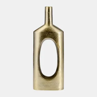 Tall Gold Open Vase