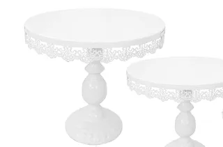 Cake Stand White Metal