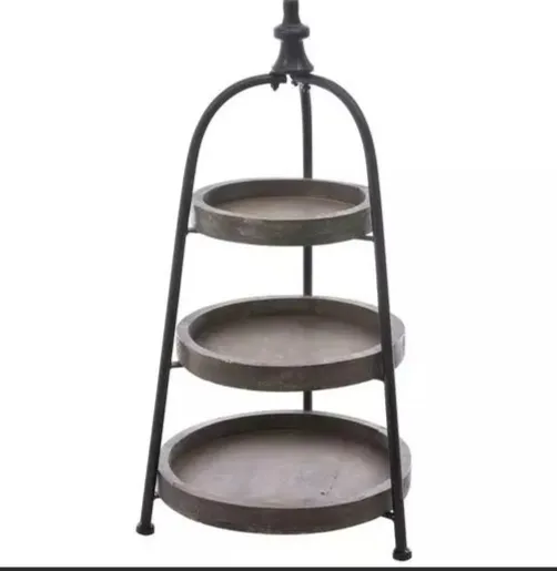 Rustic 3 tier wood tray