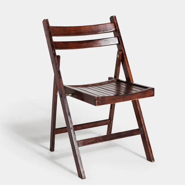 Silla plegable de madera
