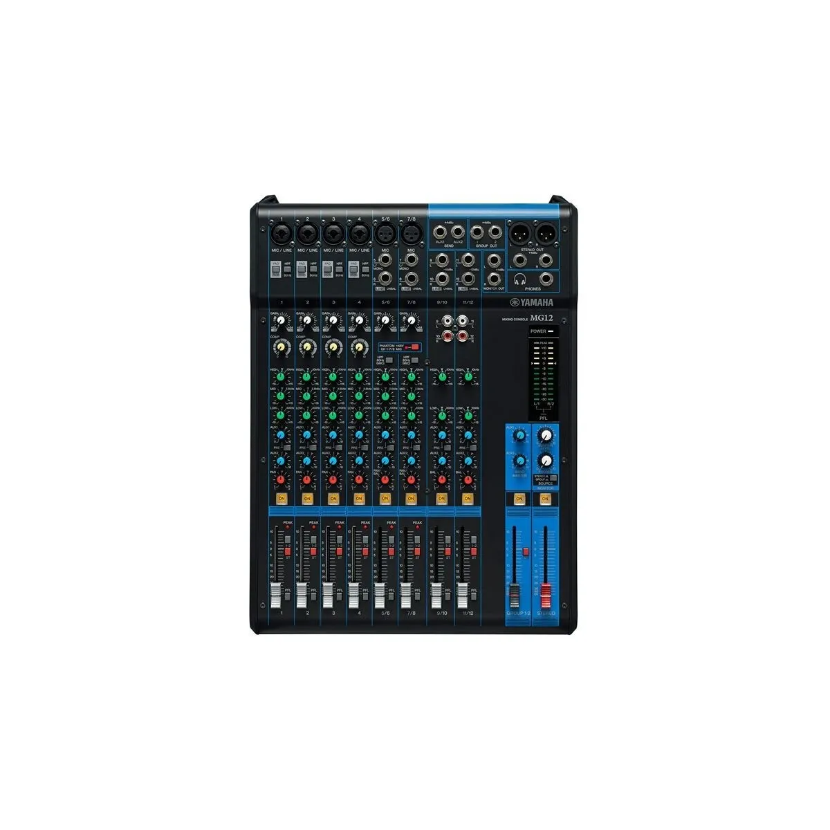 Consola Yamaha MG12 de 12 canales