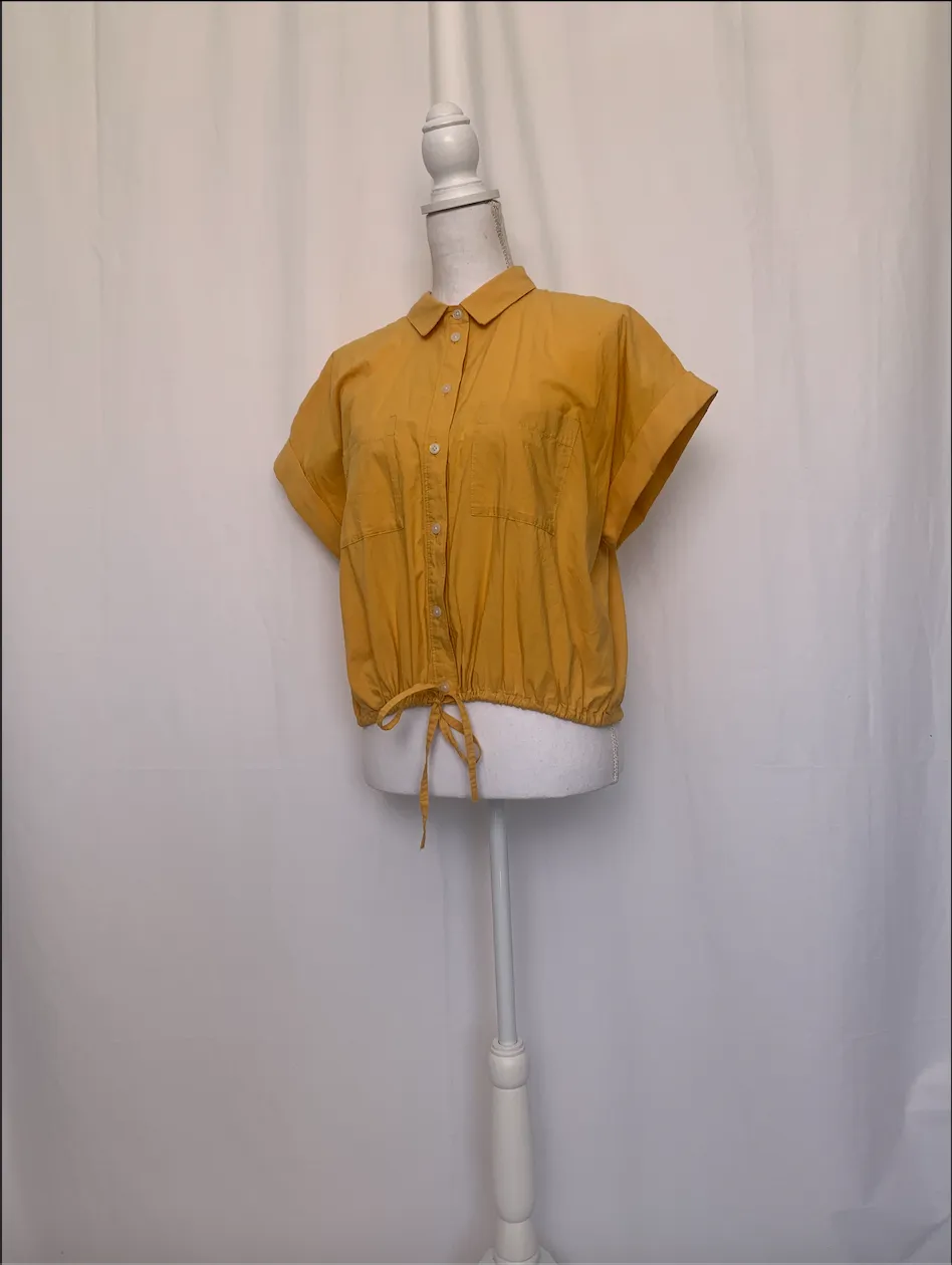 Yellow Short Sleeve Shirt With String Tie - Madewell ( )