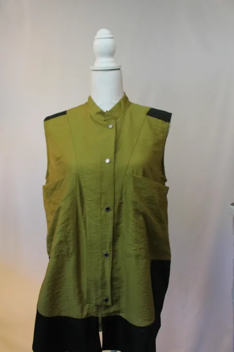 Green and Gray Vest - Snaps ()