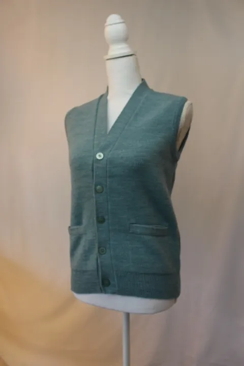 Turquoise Sweater Vest - Button-Up ()