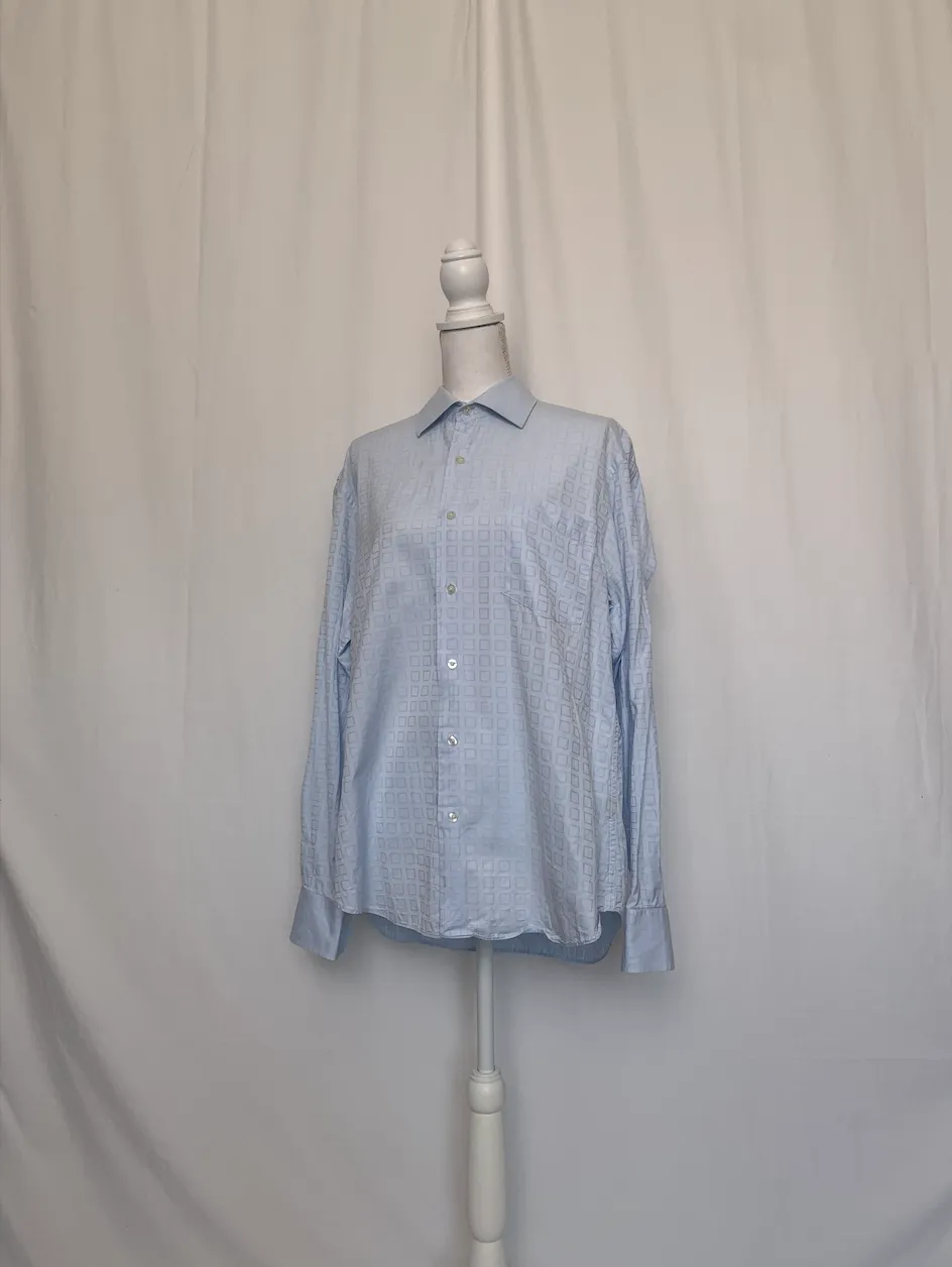 Blue Patterned Shirt - Toscano (Large)