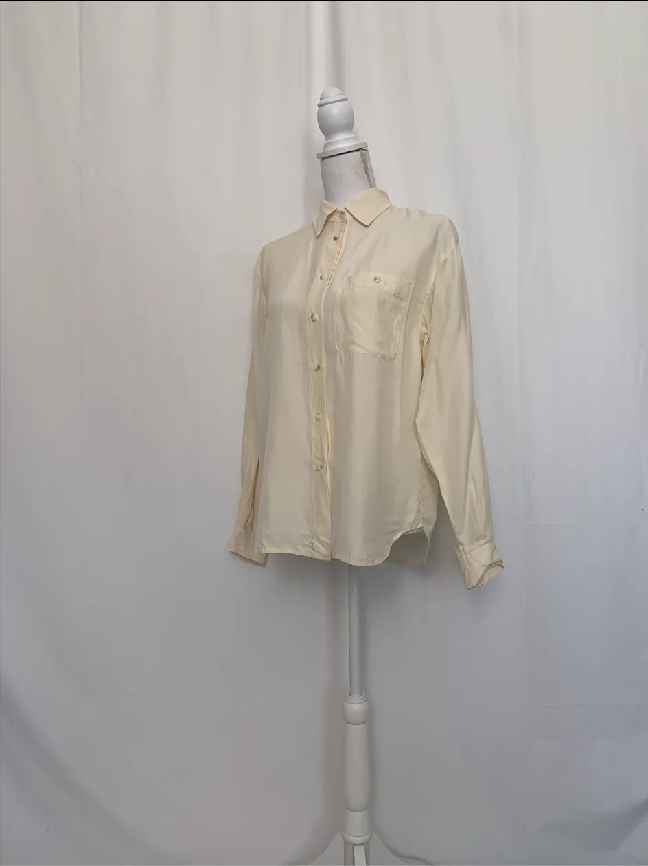 Off-White Striped Silk Shirt - First Issue (Extra Small)