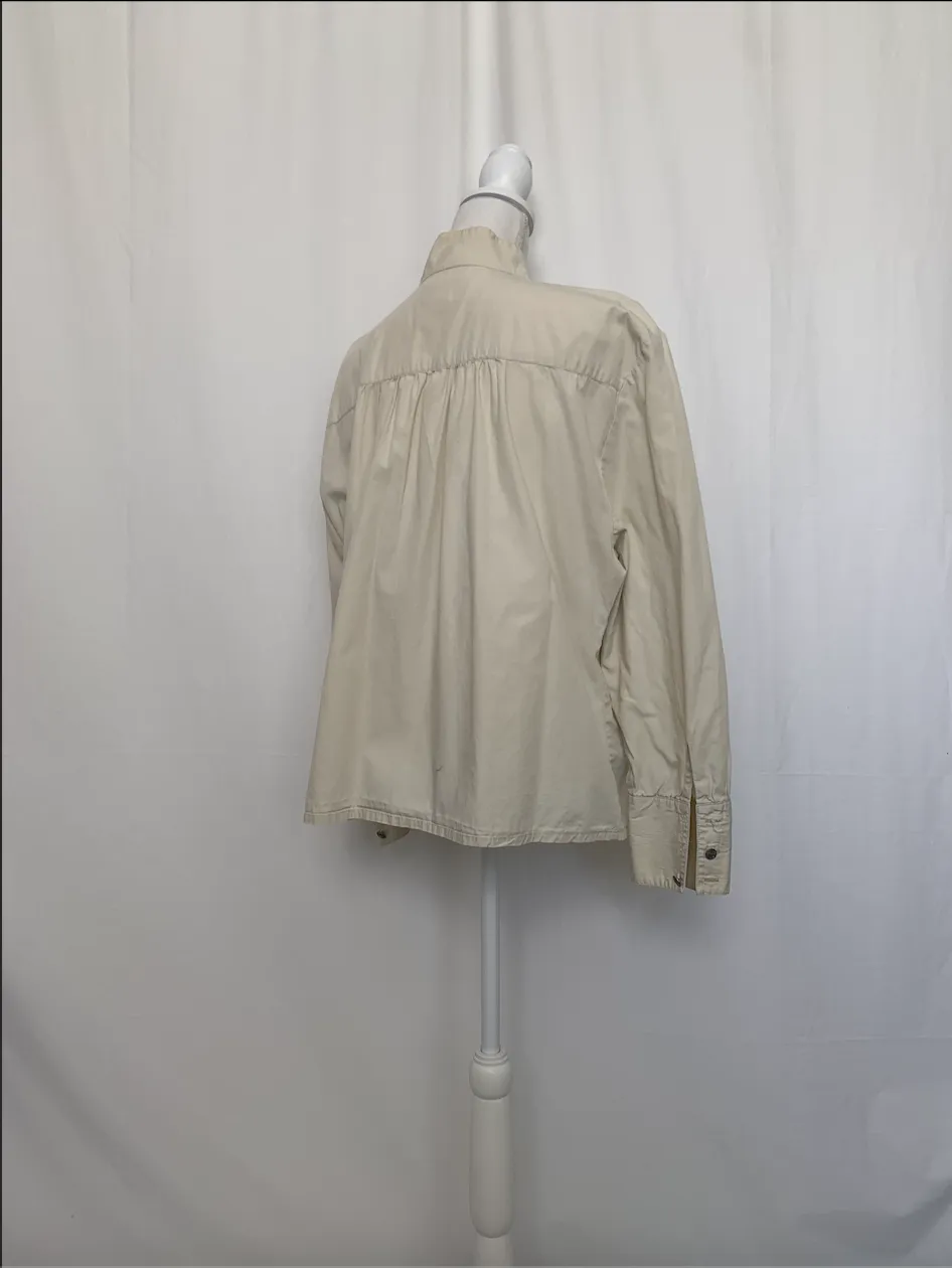 Beige Band Collar Shirt - Scully (Extra Extra Large)