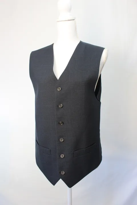 Navy Blue Suit Vest - Cotton ()