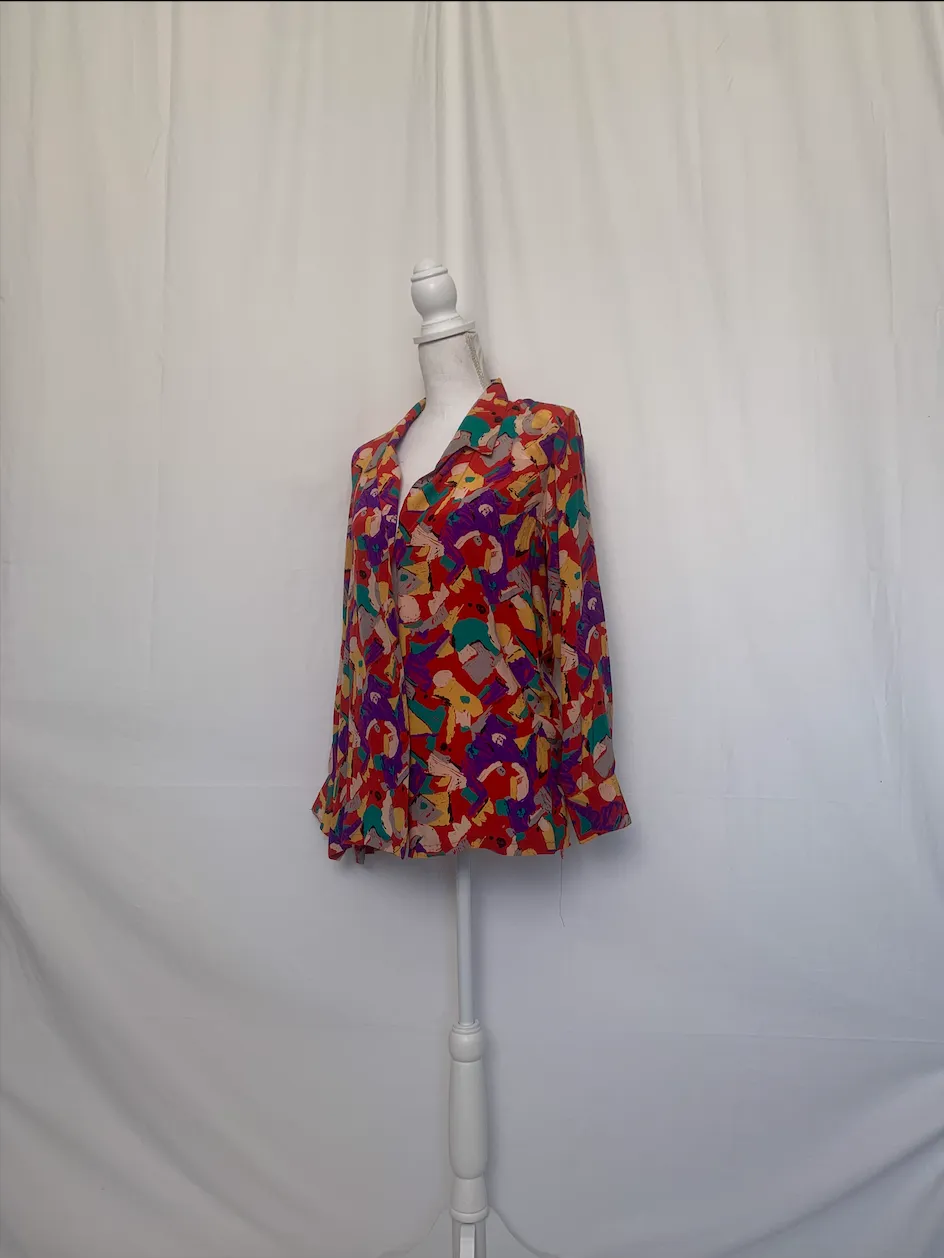 Bright Multicolor Patterned Shirt (Large)