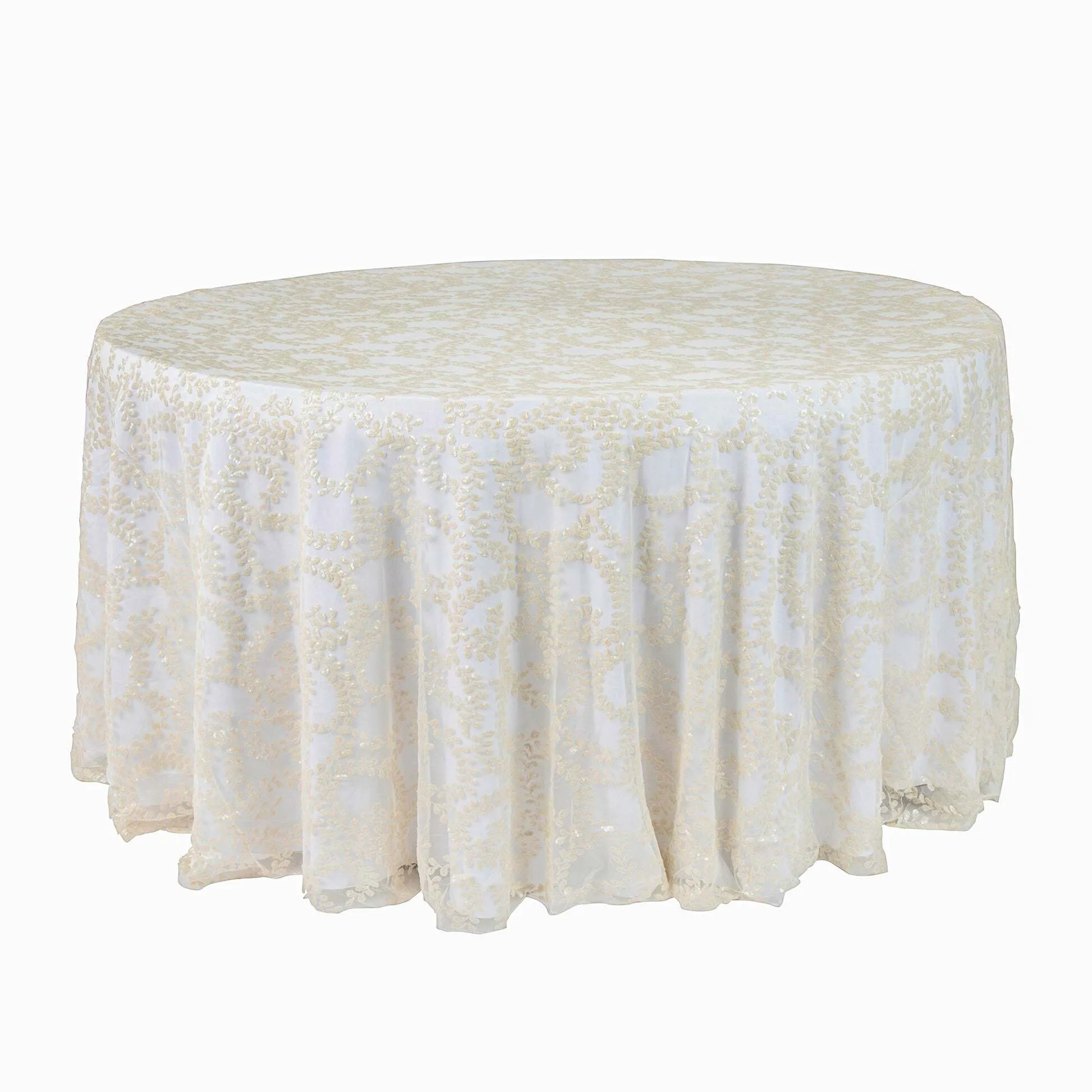 Sequin Emerald Green 120"  Round Linen