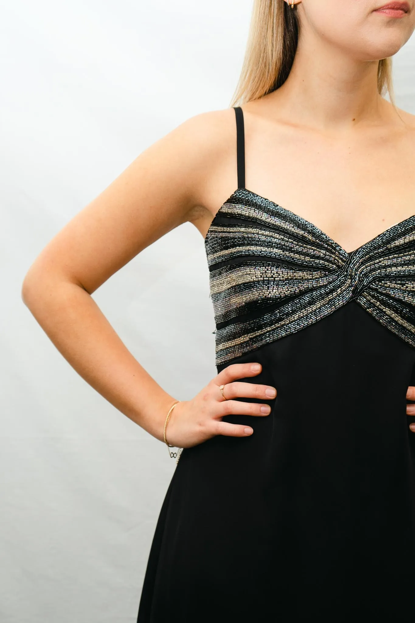 Black beaded dress new arrivals