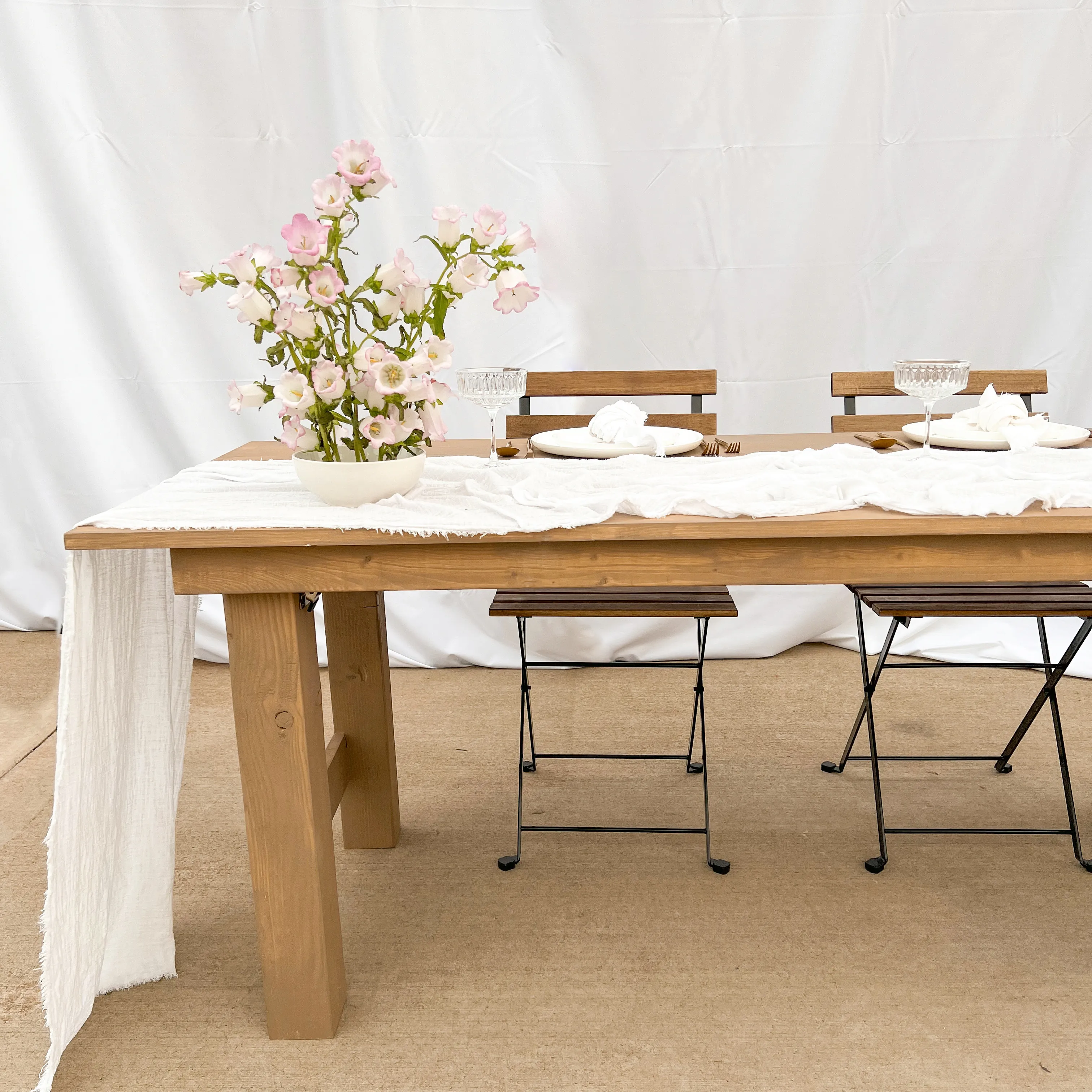 8ft Wood Table | Katsel Rentals