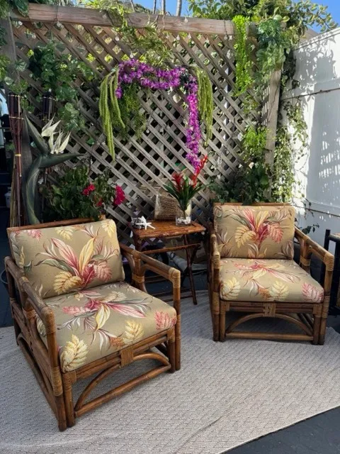 Lounge Chairs - Vintage Bamboo - Set of 2