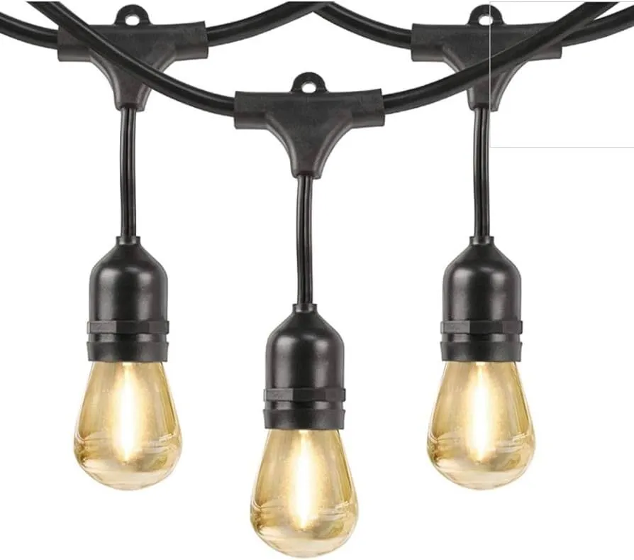 LED Filament String Light Set (Black)