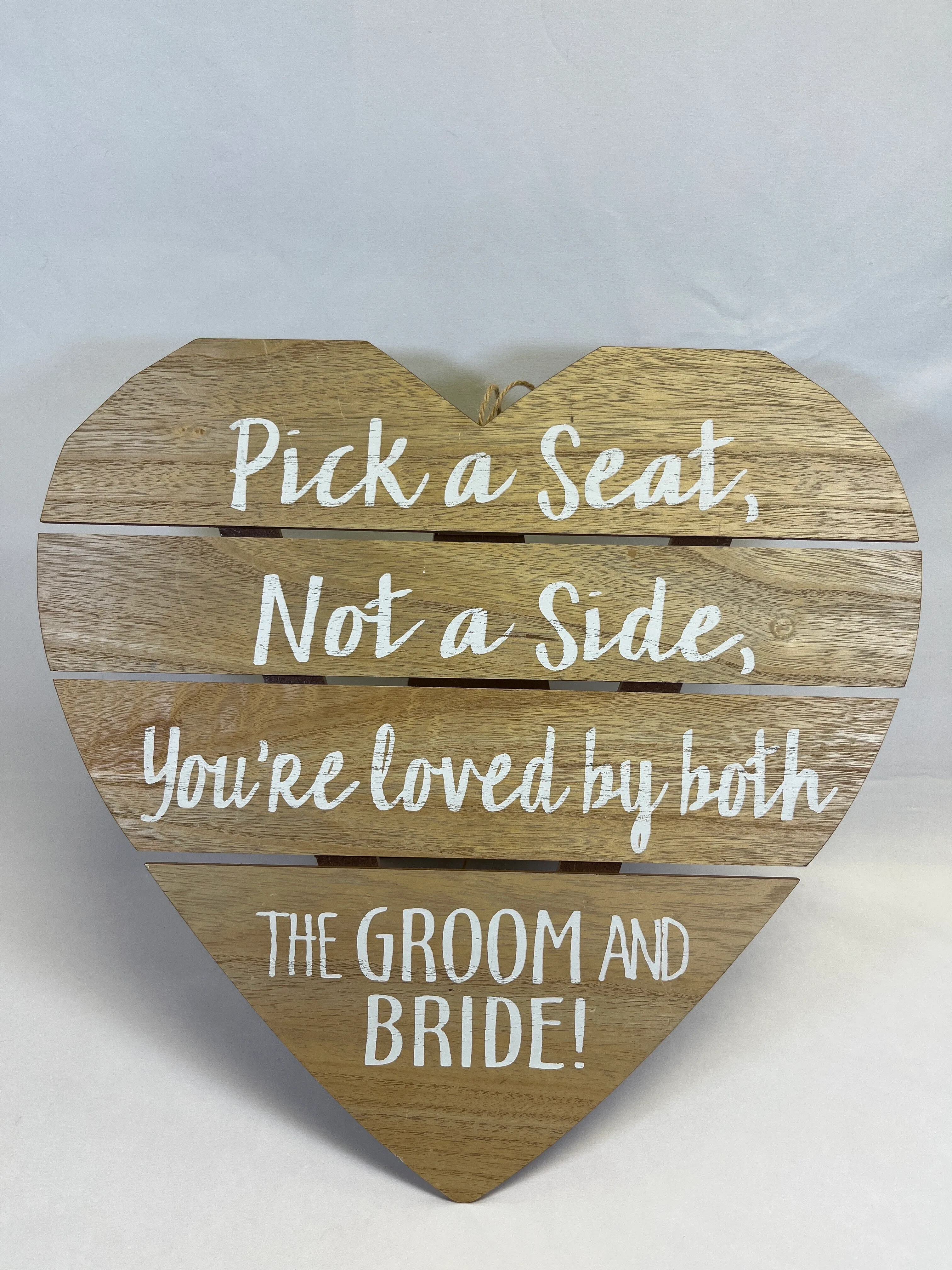 Wood Pick A Seat Sign
