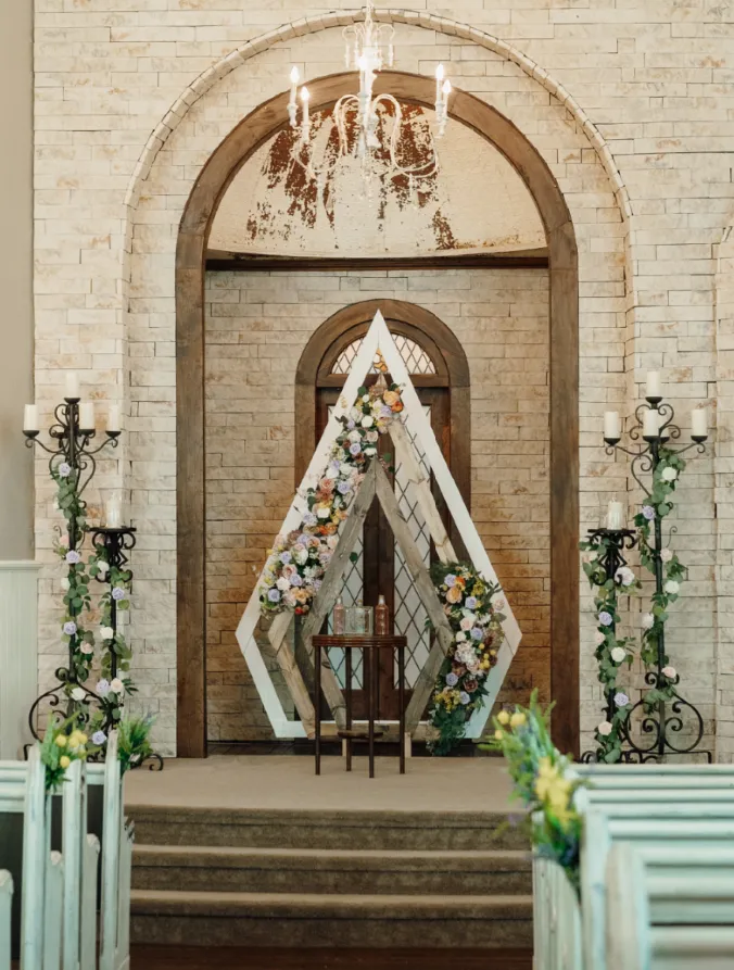 Triple Triangle Wooden Arch 
