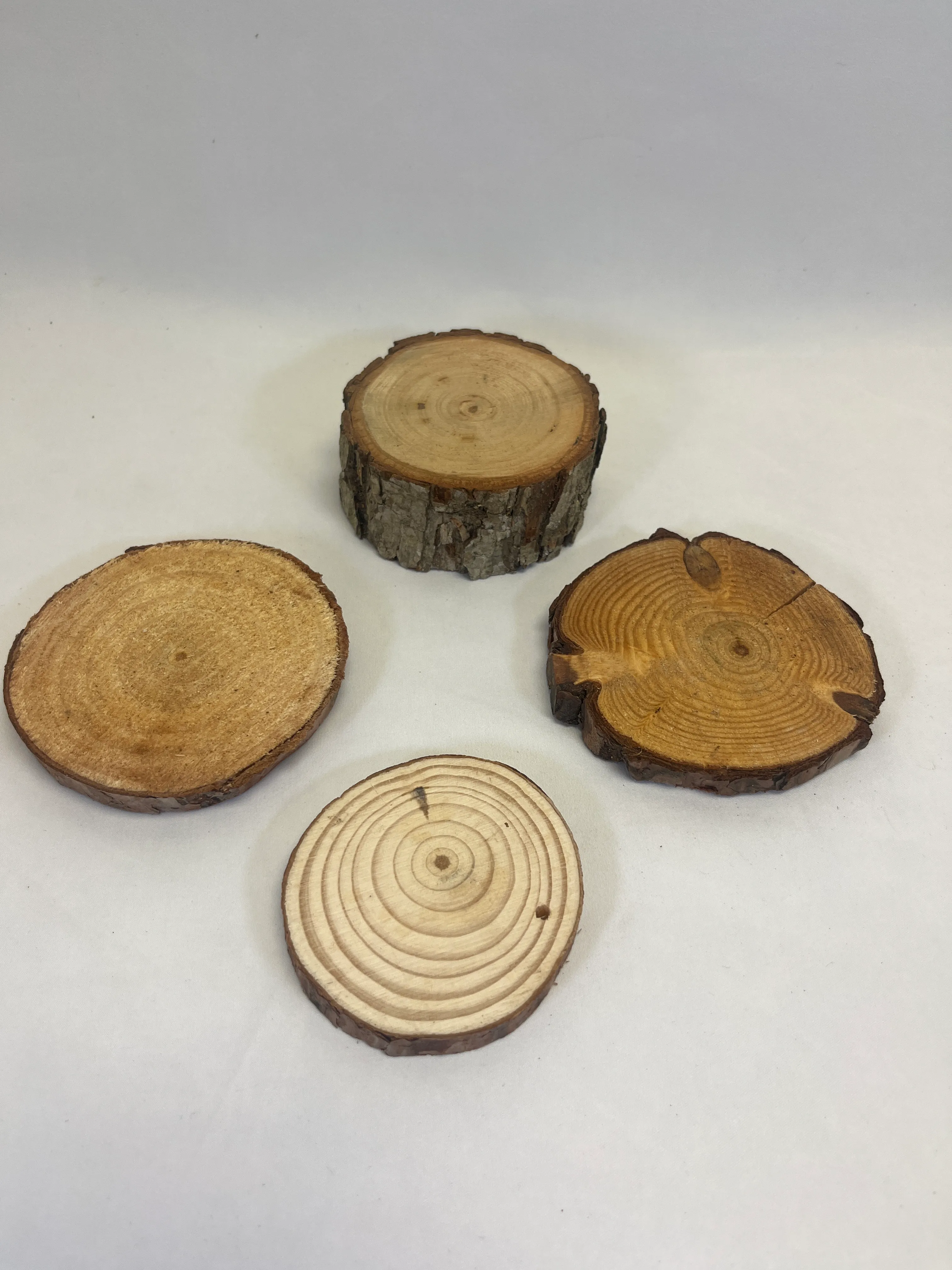 Box of Miscellaneous small wood slices approximately 30