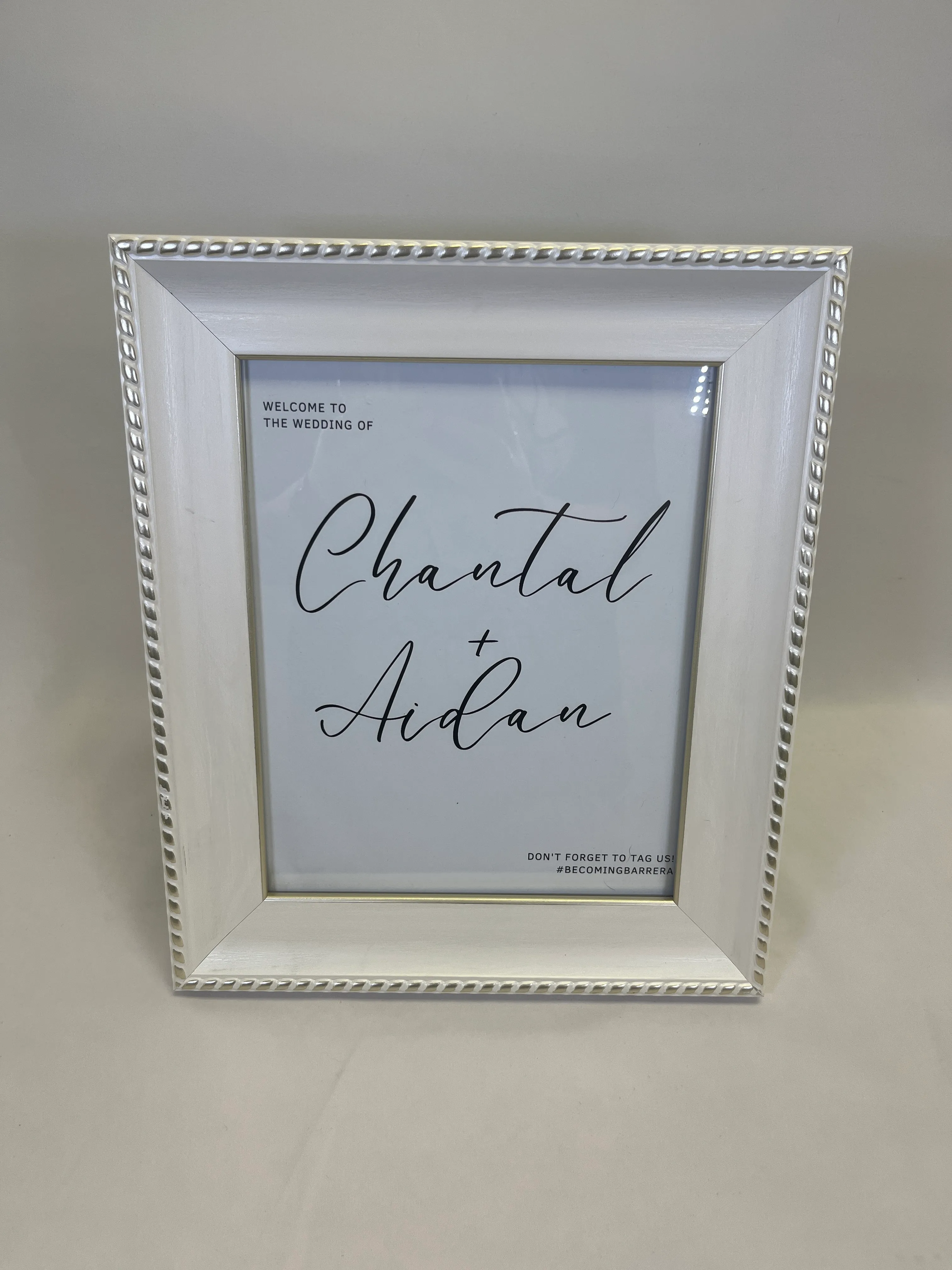 White And Sliver Picture Frame