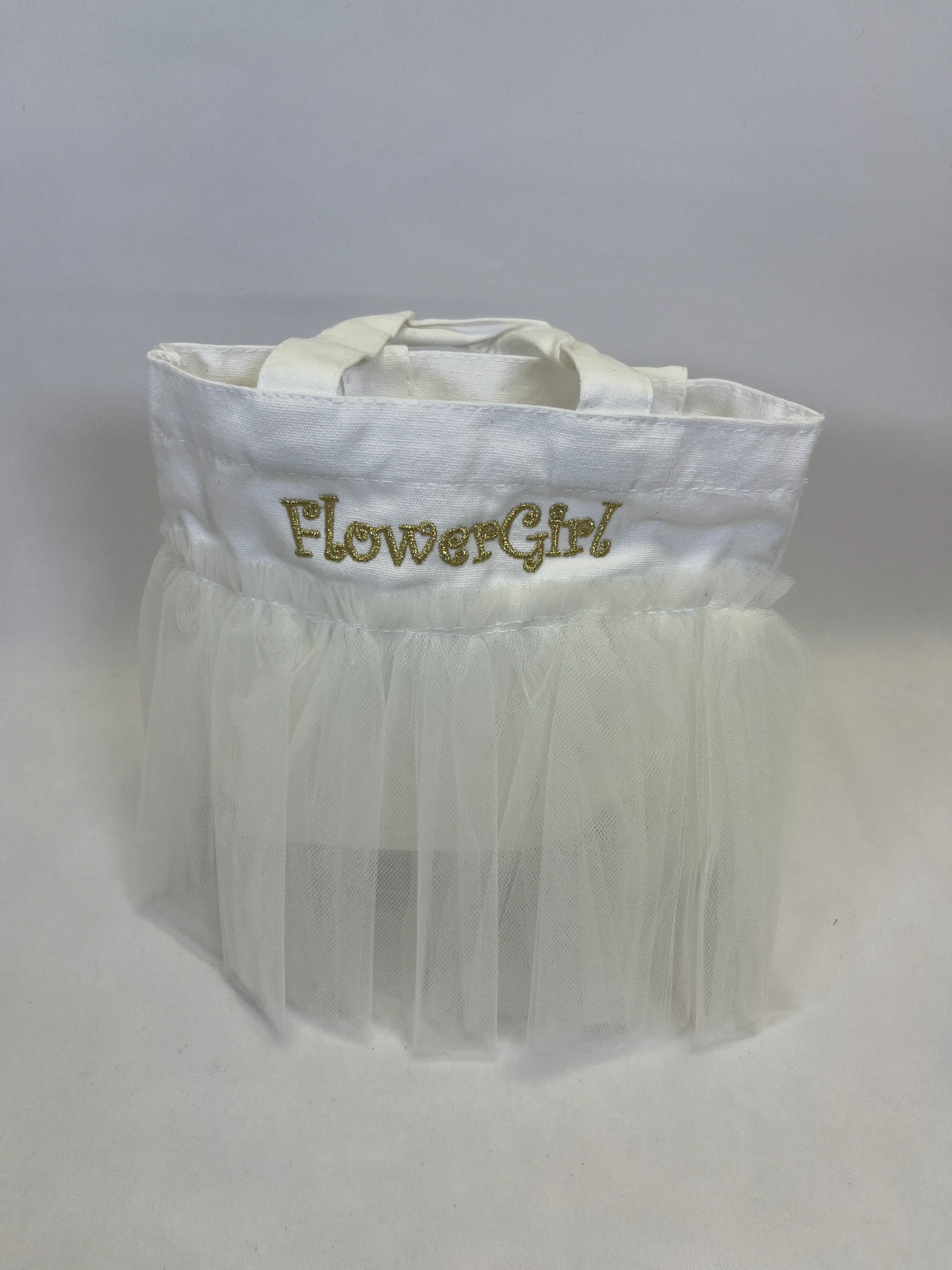 White Flower Girl Bag