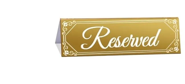 Reserved Sign