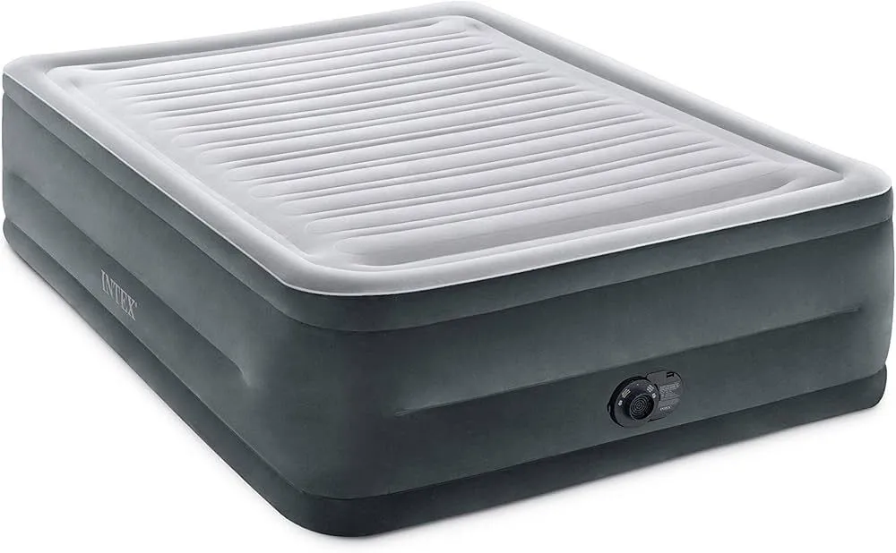 Queen High-Rise Inflatable Air Mattress with Built in Pump