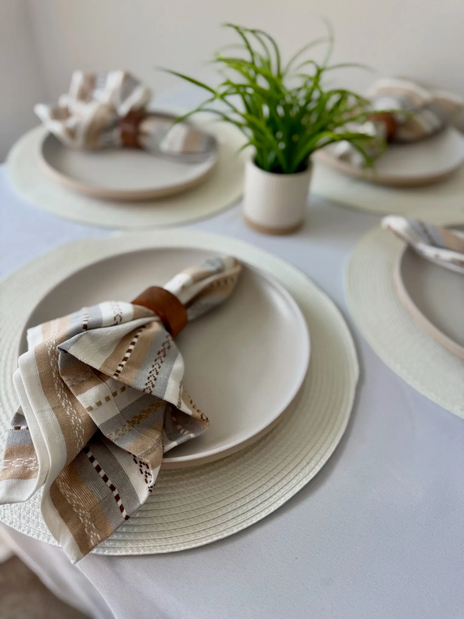 Place Setting for 4/White mat